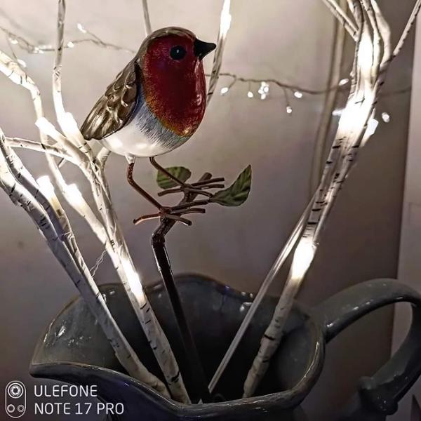 Beautiful metal robin