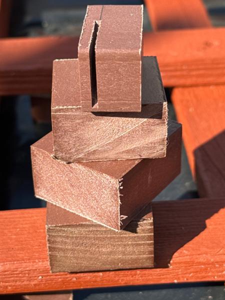 Plastic looking coloured wood