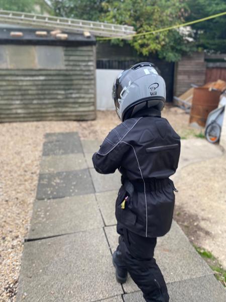 Black motorcycle helmet