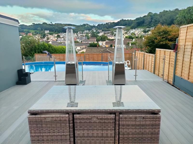 Pacific Lifestyle Stainless Steel Premium Quality Pyramid Patio Heater Gas - Outdoor Gas Heater With Gas Regulator & Hose | Qubox