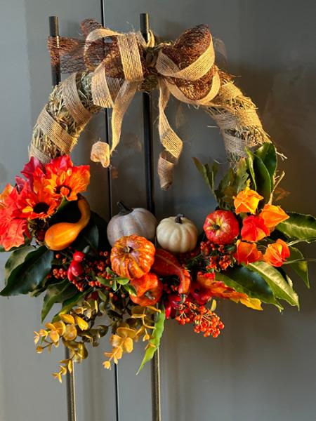 Autumn wreath making