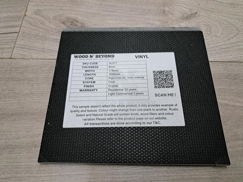 Supremo Rigid Core Coral With Built In Underlay 10mm - Sample
