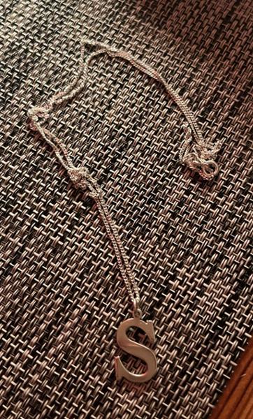Lovely Silver initial necklace