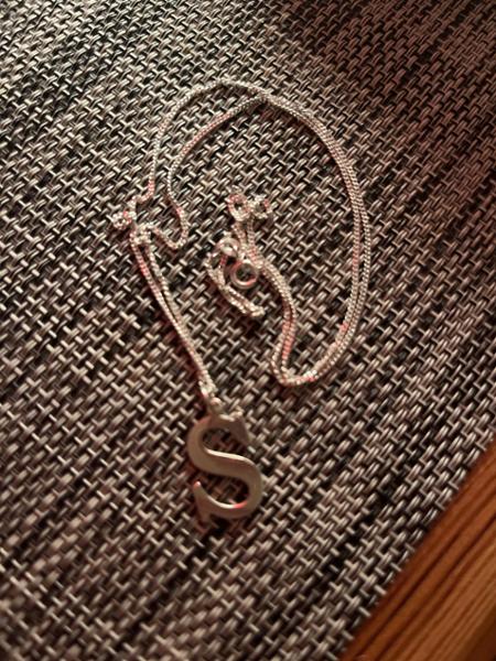 Lovely Silver initial necklace