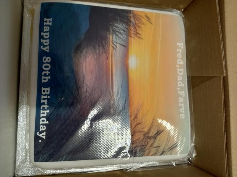 Cake arrived exactly as I requested