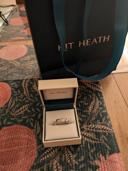Kit Heath Coast Pebble Glisten Pavé Ring - UK Size Q | Women's Luxury Sterling Silver Rings
