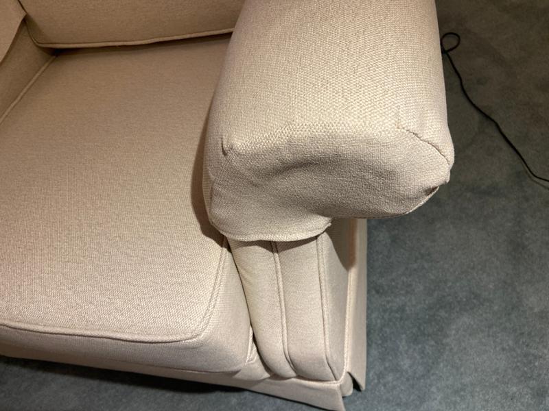 On the whole a very re - upholstery job. We are pleased with the end result