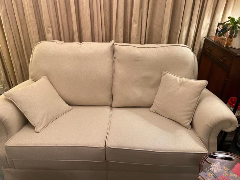 On the whole a very re - upholstery job. We are pleased with the end result