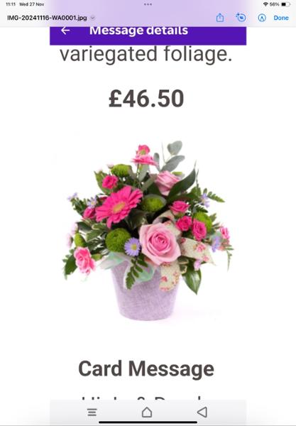 Rather dated looking bouquet.