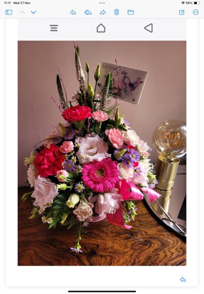 Rather dated looking bouquet.