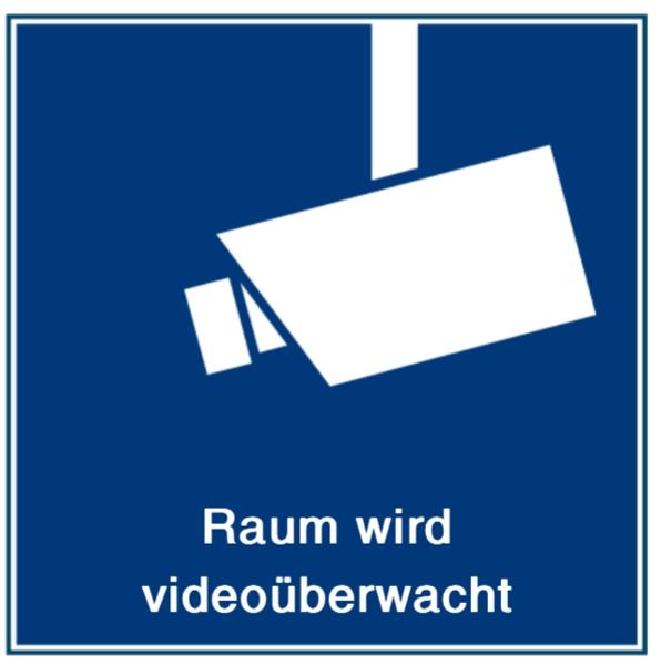 Video-Infozeichen-Schilder "Videoüberwachung / Kameraüberwachung" nach DIN 33450