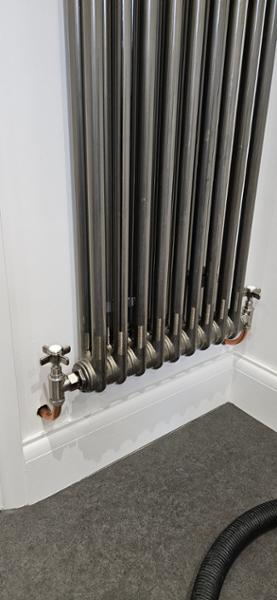 Wirksworth satin nickel radiator valve
