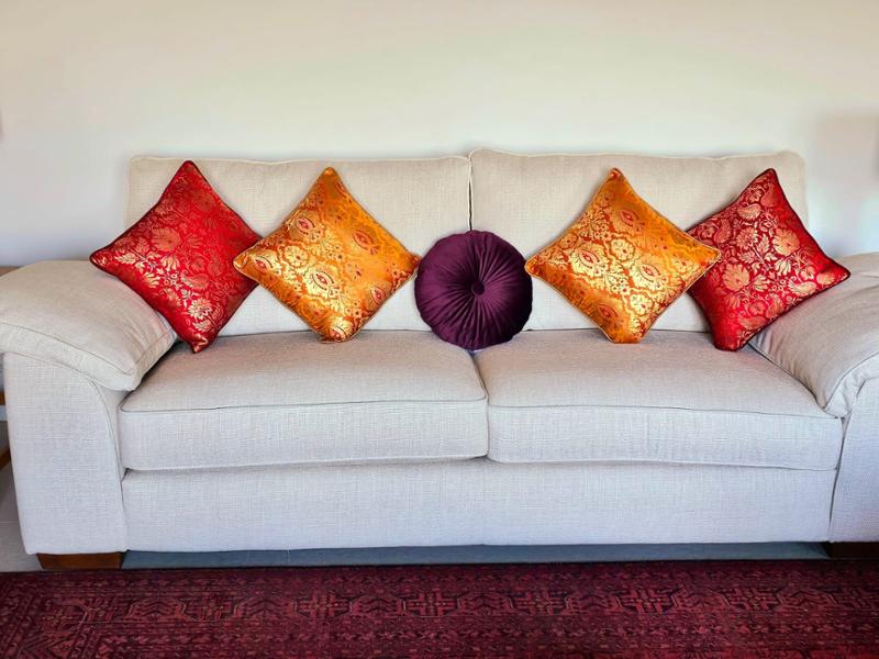 Darcie - 4 Seater Sofa - Aqua Clean Fabric
