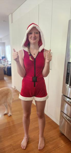 Santa Sweetie Party Romper Womens Christmas Costume