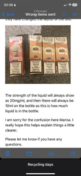 Quick response from customer service