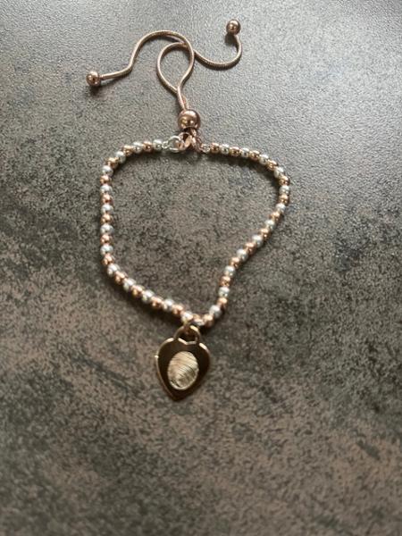 Rose gold fingerprint bracelet