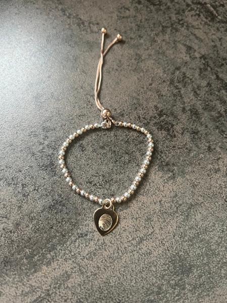 Rose gold fingerprint bracelet