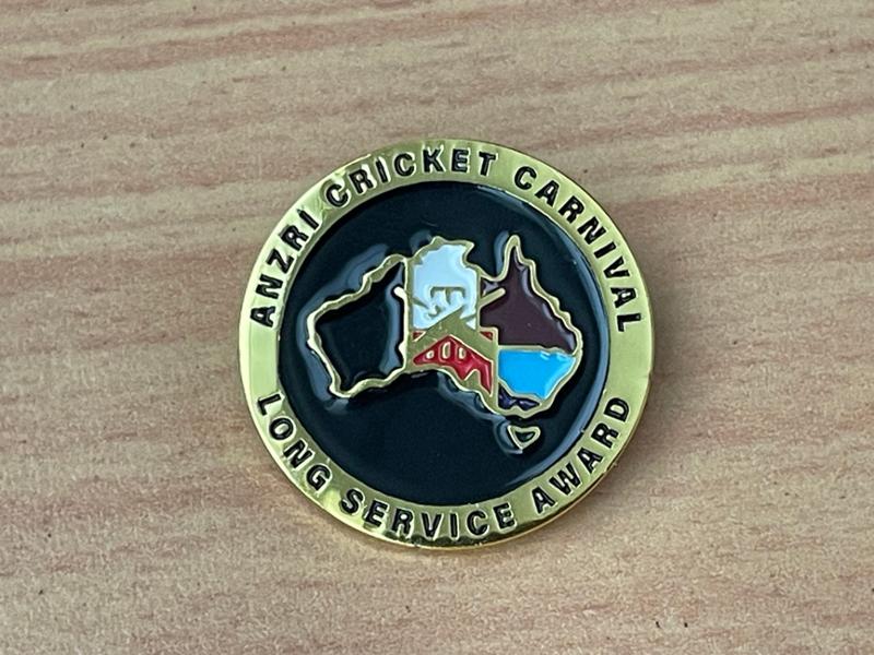 Professional service, delivering wonderful, treasured pin for ANZRI Cricket