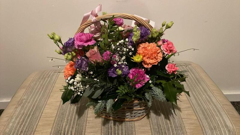Basket of Flowers were beautiful.