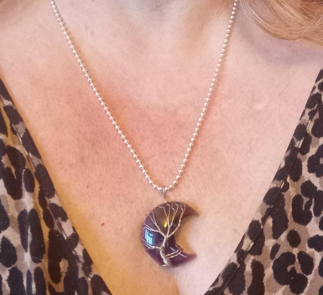 24in silver bead pendant 3mm