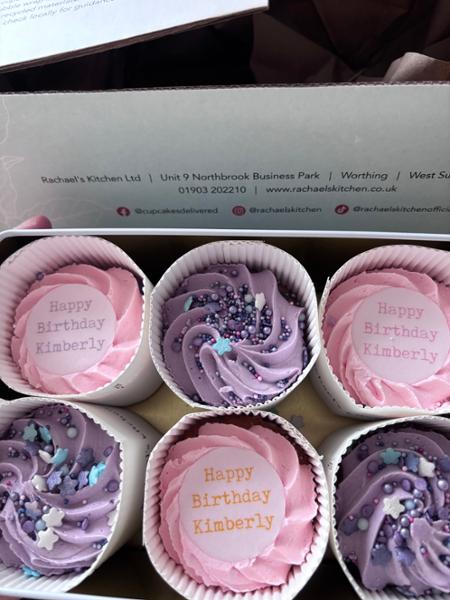 Personalised Cupcakes | Box of 6 | Add Any Personal Message | Next Day UK Delivery