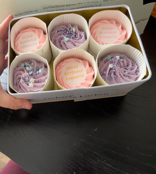 Personalised Cupcakes | Box of 6 | Add Any Personal Message | Next Day UK Delivery