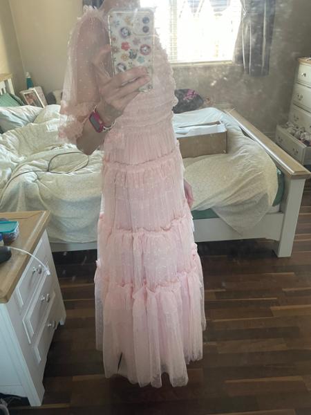 Pink peaches dress