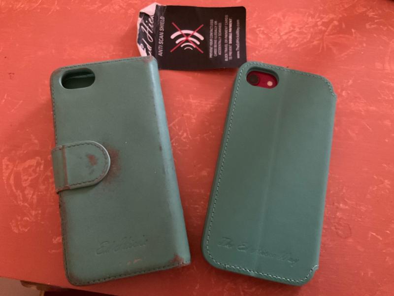 Rila iPhone SE (2022/2020) Slim Flip Case by Ed Hicks, Red, Engraving Available, Shockproof, Genuine Leather