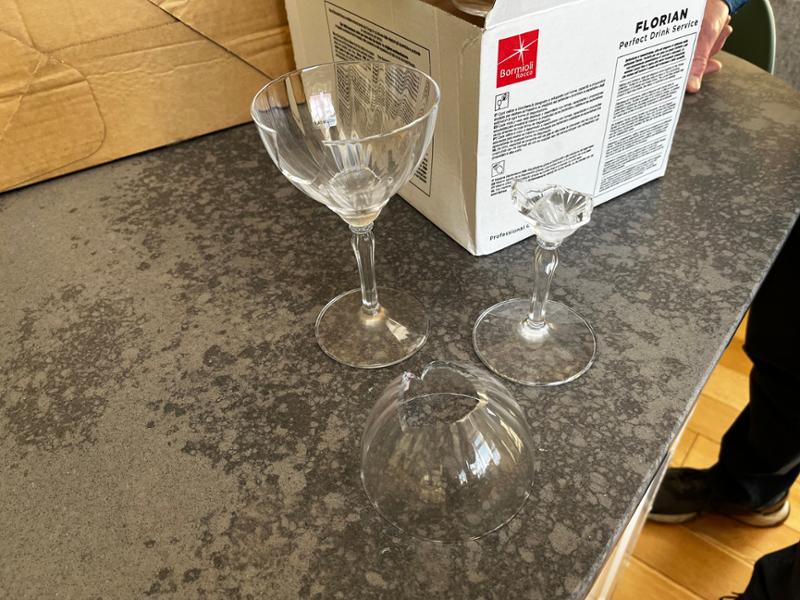Broken glasses delivered!