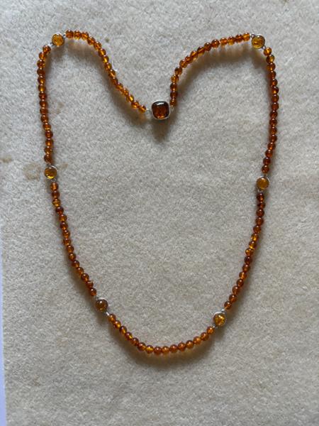 Baltic Cognac Amber Plain Rounds Approx 5mm, 1m Strand