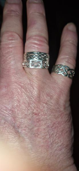 Mens Silver Celtic Ring