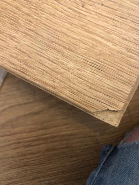 Damaged edges