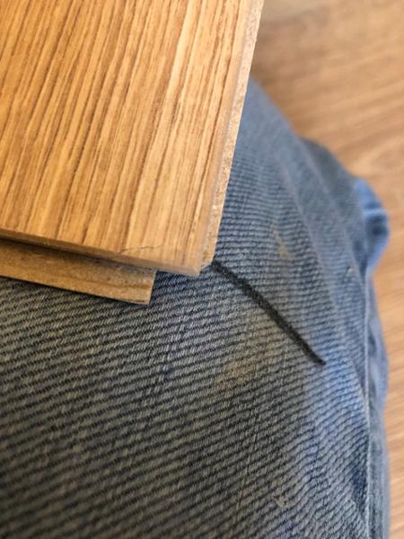 Damaged edges