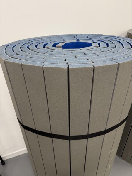 12 metre Cannons UK Rollaway Gymnastics Wrestling Martial Arts Mat Vinyl Top Blue or Black