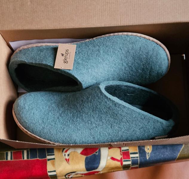 Glerups Danish Felt Mule Slippers Unisex North Sea