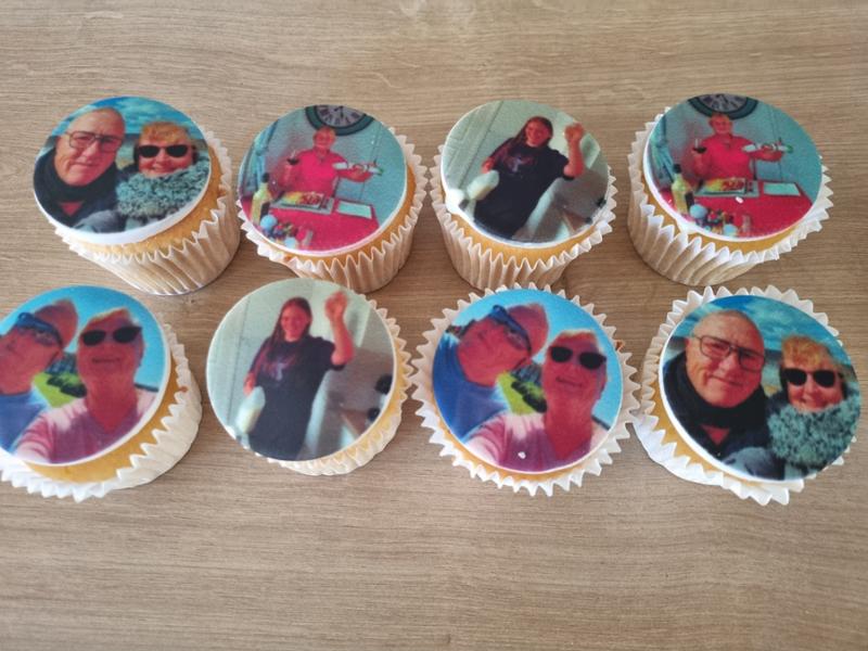 Twelve Personalised Cupcakes With Photos & Special Message - Order By 2pm For Next Day Delivery @ bakerdays