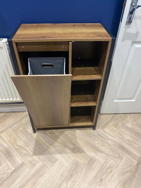Wooden laundry cabinet
