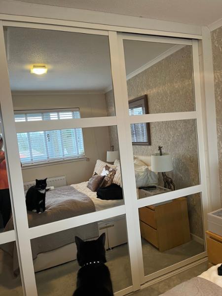 SpacePro WHITE SHAKER Sliding Wardrobe Door & Track Kits (All Sizes & Designs)