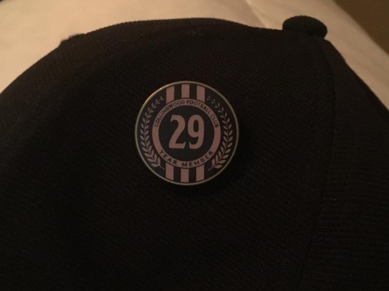 Pins that reflect years of membership service.