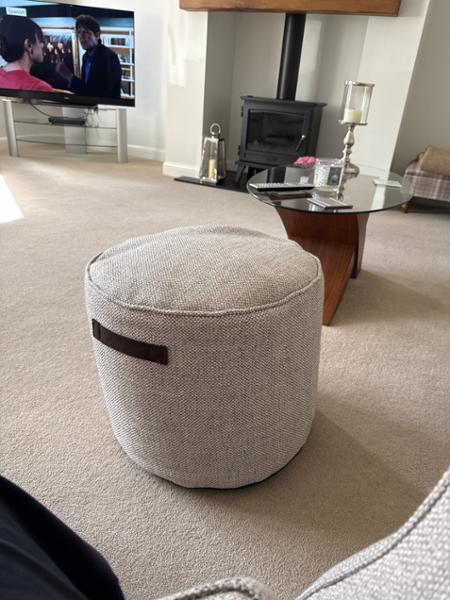 Next beige pouffe