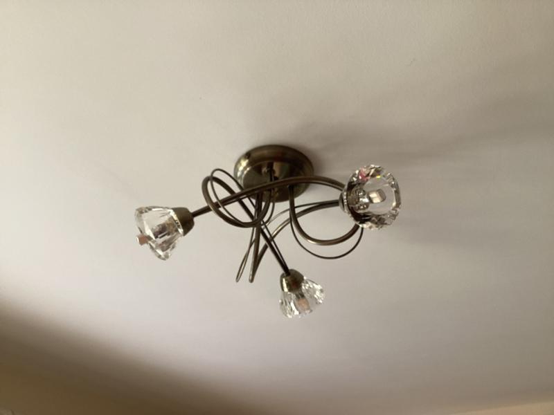 Marianne Small Flush Ceiling Light, Brass