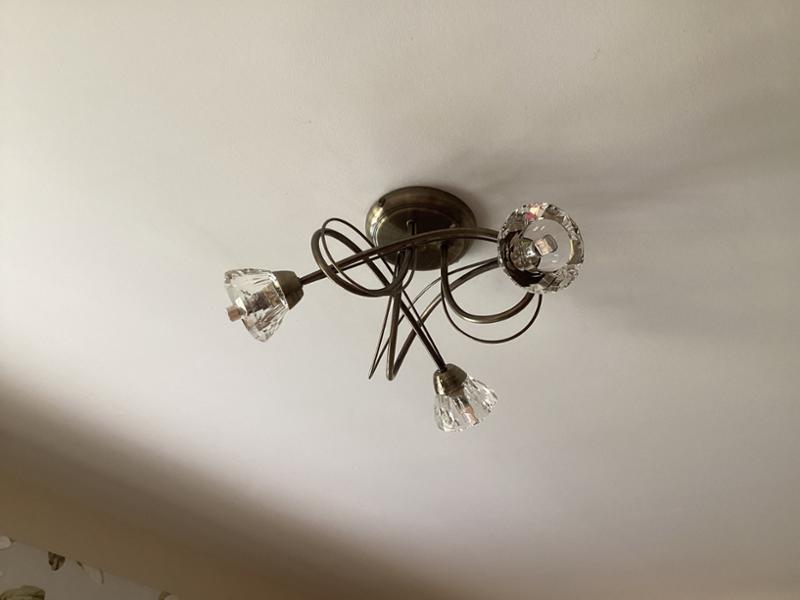 Marianne Small Flush Ceiling Light, Brass