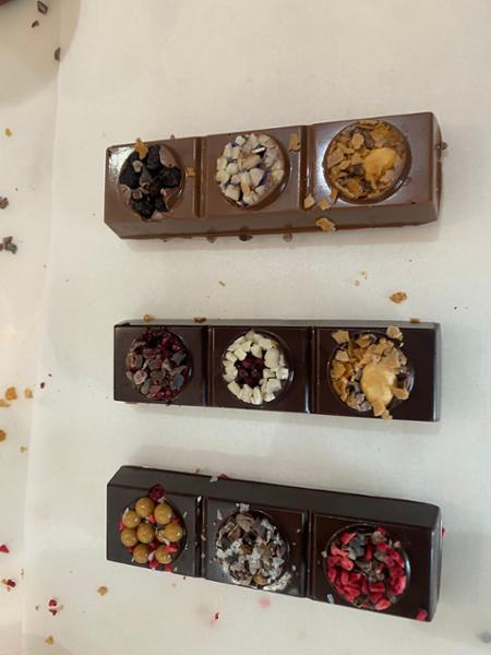 Great fun making chocolate bars
