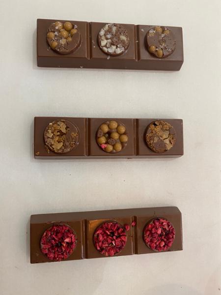 Great fun making chocolate bars