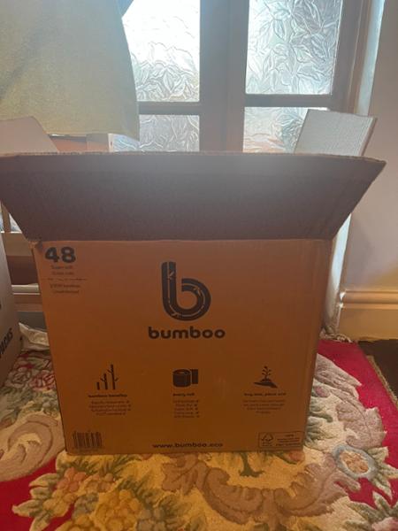 100% natural bamboo toilet rolls - 48 extra long rolls (unwhitened)