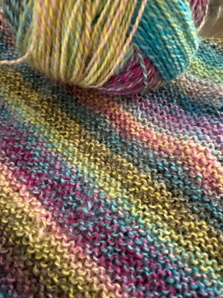 Knitting a scarf
