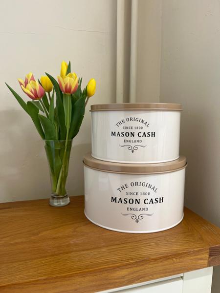 Mason Cash Heritage Set of 2 Cream Coated Steel Cake Tins