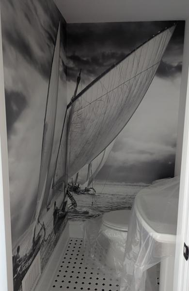 Bathroom with Sailboats