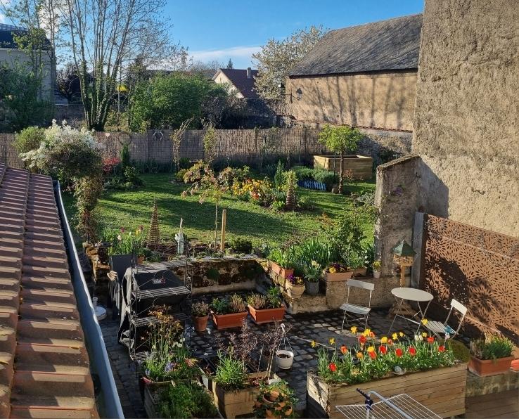 Jardin surélevé.