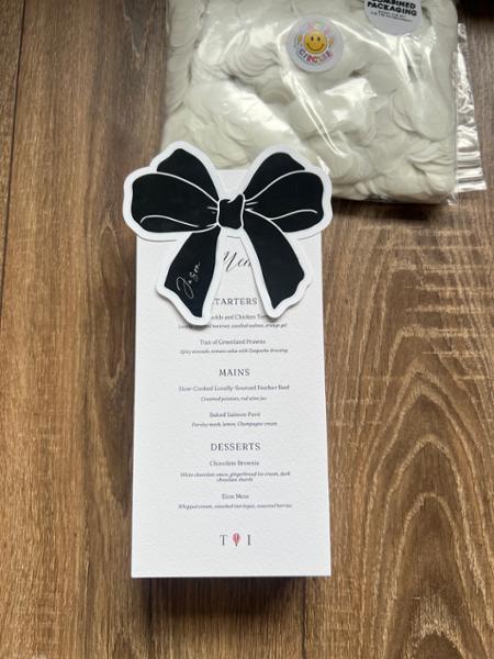Place Card Personalised Tied in Love Wedding Name